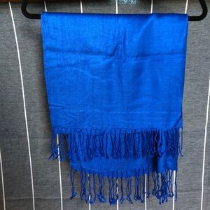 Royal Blue Silk Pashmina
